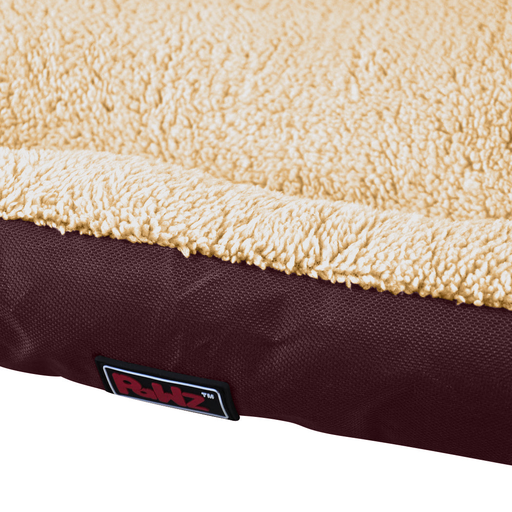 PaWz Pet Bed Mattress Dog Cat Pad Mat Cushion Soft Winter Warm X Large Brown PaWz