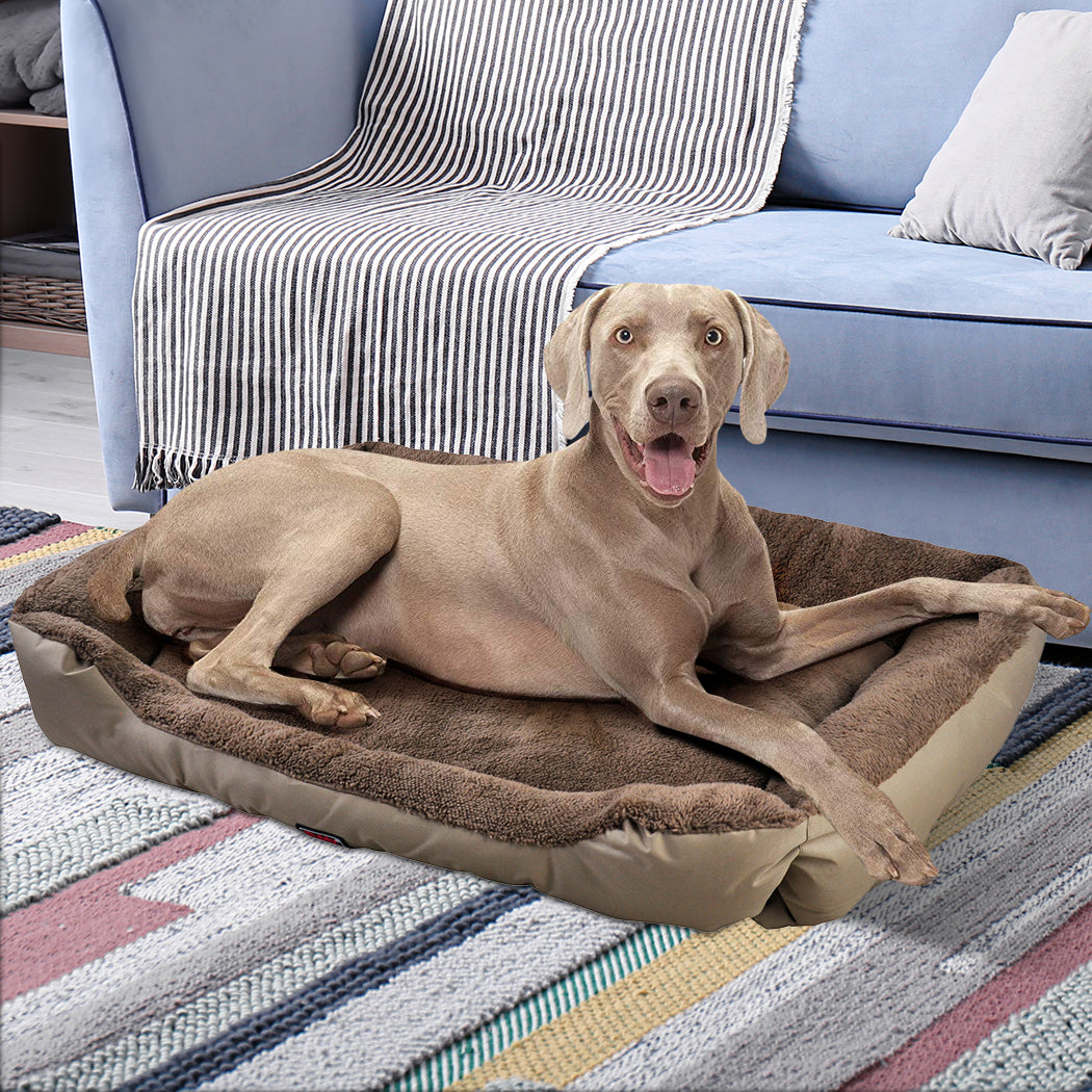 PaWz Pet Bed Mattress Dog Cat Pad Mat Cushion Soft Winter Warm Large Cream PaWz