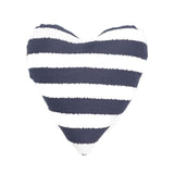Mog And Bone Soft Toy Heart Navy Hampton Stripe