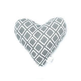 Mog And Bone Printed Heart Soft Toy Grey Ikat
