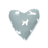 Mog And Bone Heart Shaped Soft Toy Grey Dog