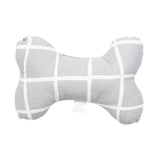 Mog And Bone Soft Toy Bone Grey Check