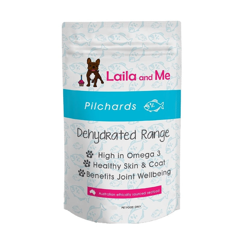 Laila & Me Dehydrated Australian Dehydrated Pilchards Cat & Dog Treats (Pack of 16) Laila & Me