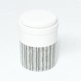 Mog And Bone Ceramic Treat Canister Oatmeal Stripe