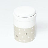 Mog And Bone Ceramic Treat Canister Oatmeal Cross