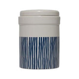 Mog And Bone Ceramic Canister Blue Stripe