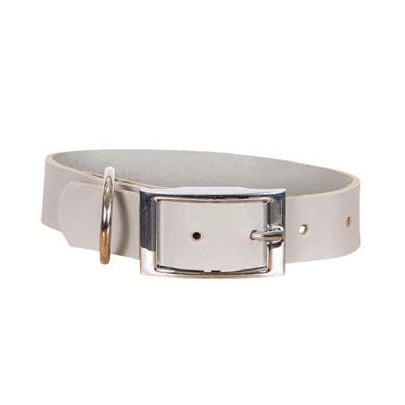 Mog And Bone Genuine Leather Collar Grey MOG AND BONE