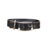 Mog And Bone Genuine Leather Collar Black
