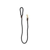 Mog And Bone Leather Brass Rope Lead (Black)
