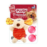 Gigwi Plush Dog With Squeaker Grey Red
