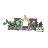 Ultimate Reptile Suppliers Wall Ruin With Silk Plant (Small)