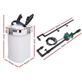 Giantz Aquarium External Canister Filter Aqua Fish Water Tank Sponge Pond 1250L Giantz
