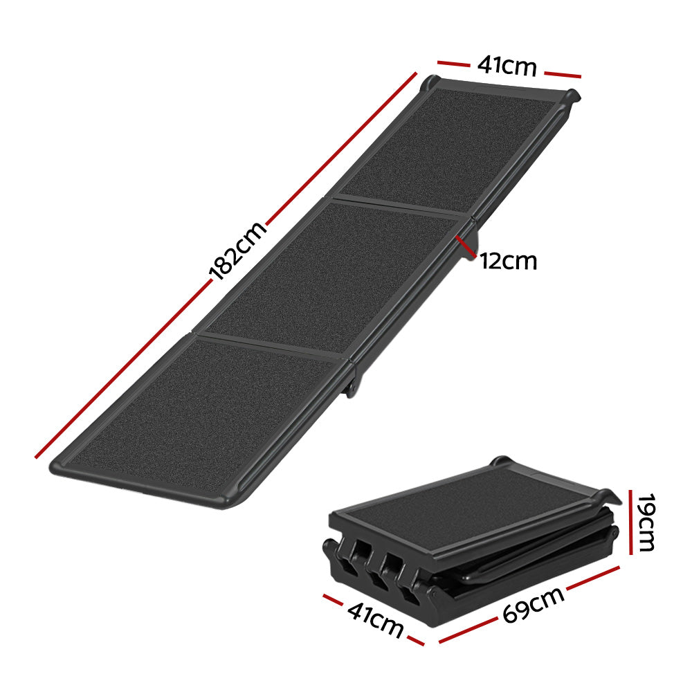 i.Pet Dog Pet Ramp Car Stairs Steps Travel Ladder Foldable Adjustable Portable i.Pet