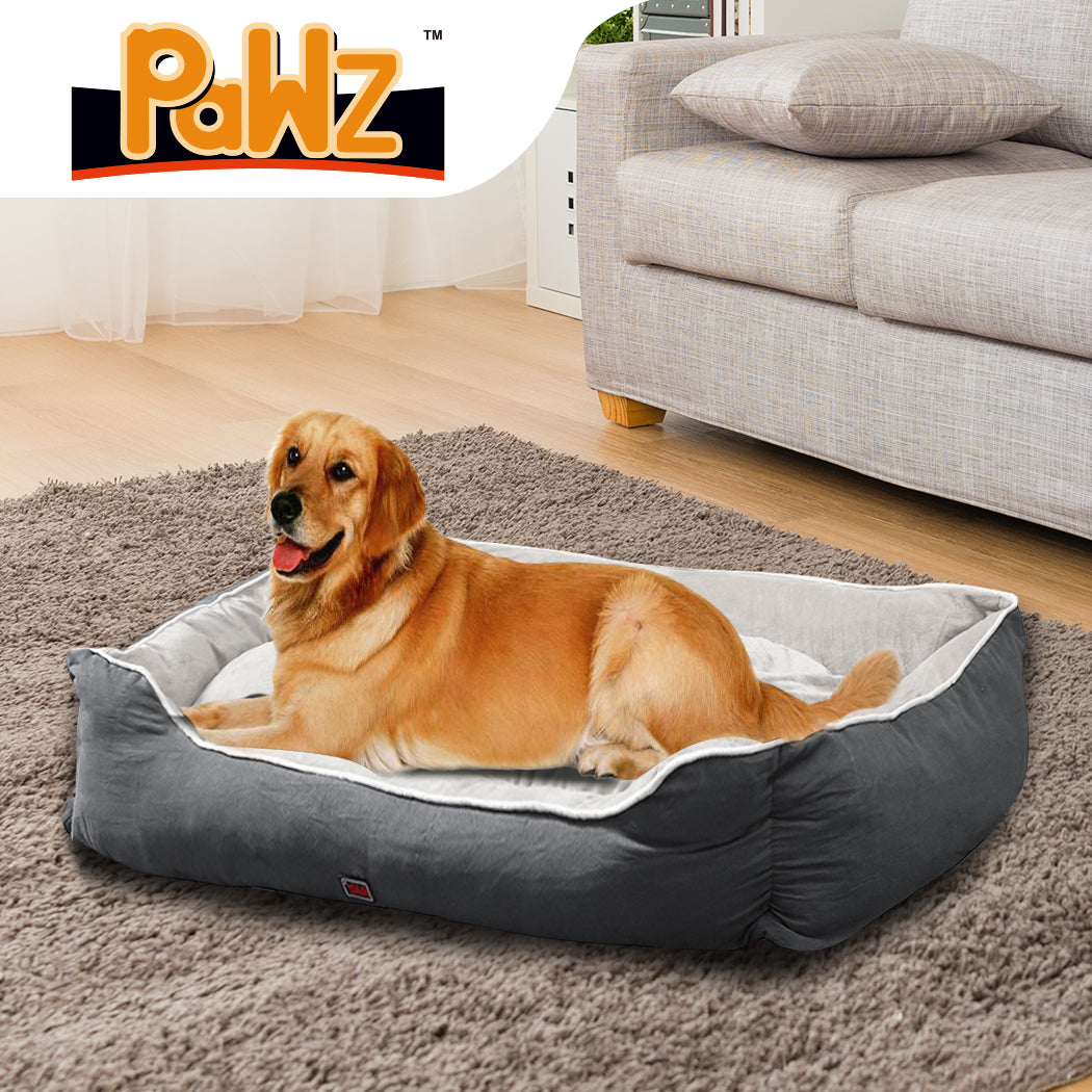 PaWz Pet Bed Mattress Dog Cat Pad Mat Puppy Cushion Soft Warm Washable XL Grey PaWz