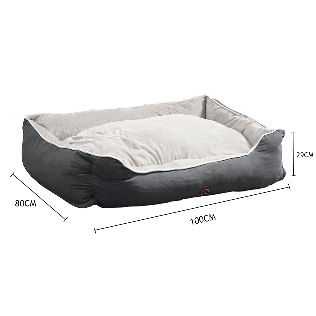 PaWz Pet Bed Mattress Dog Cat Pad Mat Puppy Cushion Soft Warm Washable 2XL Grey PaWz