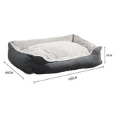 PaWz Pet Bed Mattress Dog Cat Pad Mat Puppy Cushion Soft Warm Washable 2XL Grey PaWz
