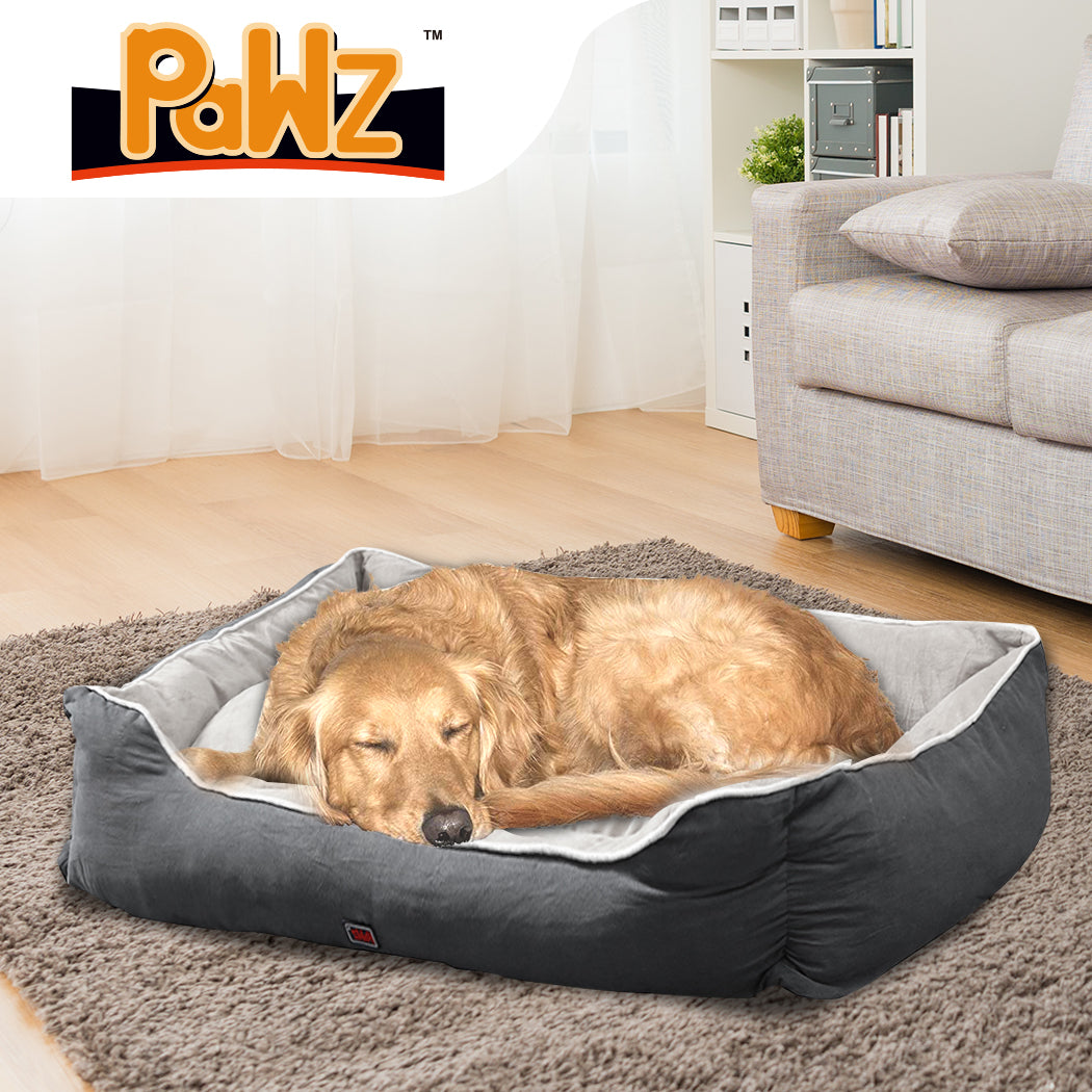 PaWz Pet Bed Mattress Dog Cat Pad Mat Puppy Cushion Soft Warm Washable 2XL Grey PaWz