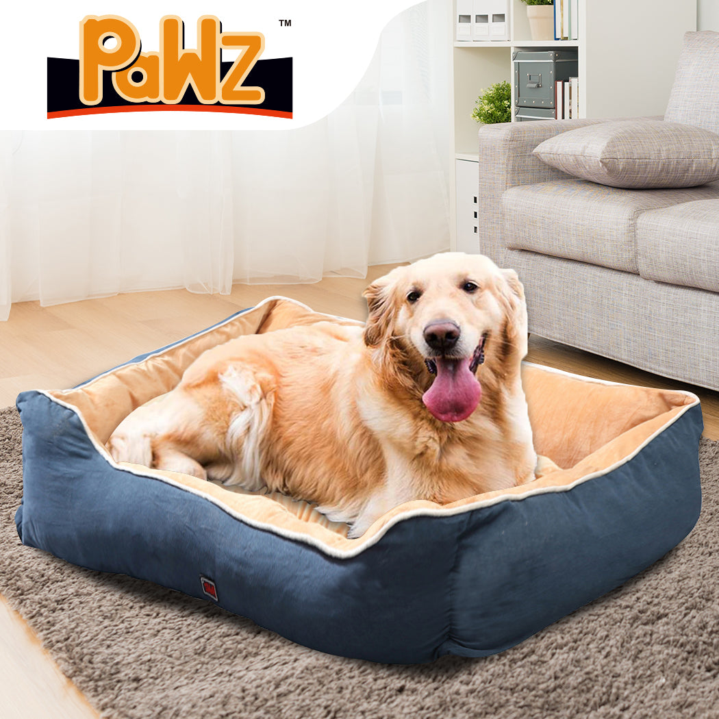 PaWz Pet Bed Mattress Dog Cat Pad Mat Puppy Cushion Soft Warm Washable 3XL Blue PaWz