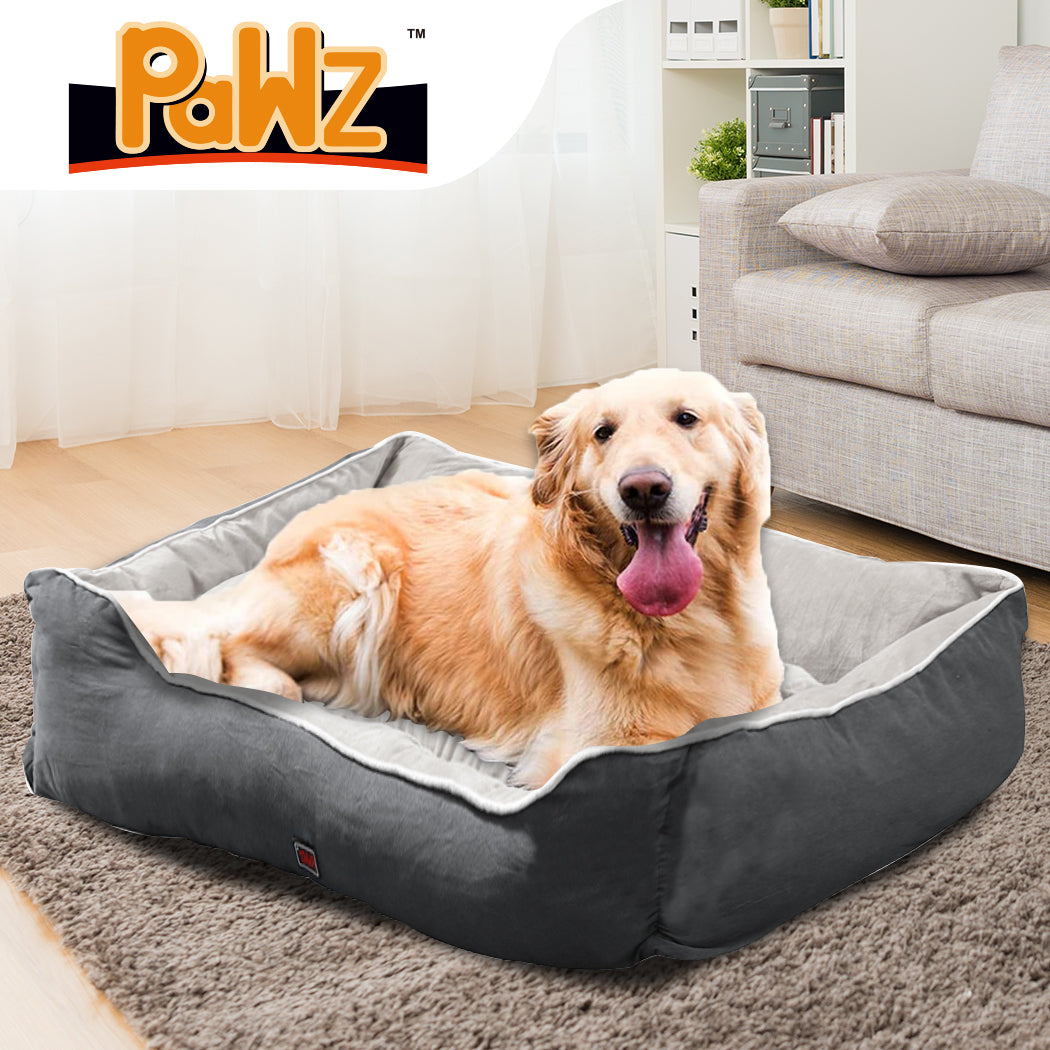 PaWz Pet Bed Mattress Dog Cat Pad Mat Puppy Cushion Soft Warm Washable 3XL Grey PaWz