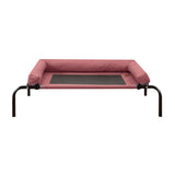 PaWz Pet Bed Heavy Duty Frame Hammock Bolster Trampoline Dog Puppy Mesh L Coffee PaWz