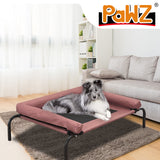 PaWz Pet Bed Heavy Duty Frame Hammock Bolster Trampoline Dog Puppy Mesh L Coffee PaWz
