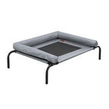 PaWz Heavy Duty Pet Bed Bolster Trampoline Dog Puppy Cat Hammock Mesh XL Grey PaWz