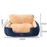 PaWz Pet Bed Dog Puppy Beds Cushion Pad Pads Soft Plush Cat Pillow Mat Blue L PaWz