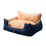 PaWz Pet Bed Dog Puppy Beds Cushion Pad Pads Soft Plush Cat Pillow Mat Blue L