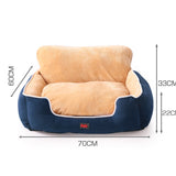 PaWz Pet Bed Dog Puppy Beds Cushion Pad Pads Soft Plush Cat Pillow Mat Blue M PaWz