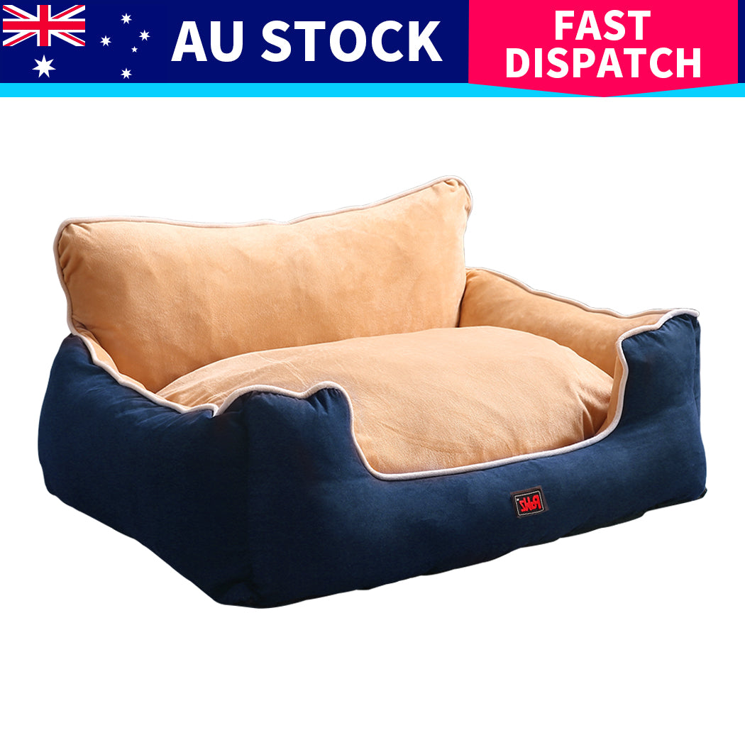 PaWz Pet Bed Dog Puppy Beds Cushion Pad Pads Soft Plush Cat Pillow Mat Blue XL PaWz
