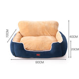 PaWz Pet Bed Dog Puppy Beds Cushion Pad Pads Soft Plush Cat Pillow Mat Blue XL PaWz