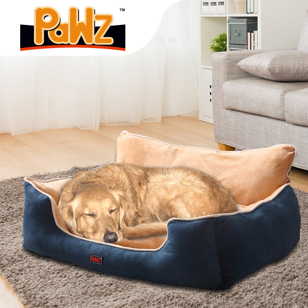 PaWz Pet Bed Dog Mattress Bedding Calming Beds Soft Cushion Puppy Pillow Blue PaWz