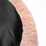 Pet Bed Cat Dog Donut Nest Calming Kennel Cave Deep Sleeping Pink S PaWz