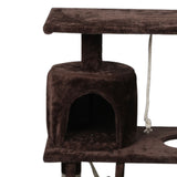 Cat Tree Beastie Scratching Post Pet Scratcher Condo Tower 140cm Dark Brown PaWz
