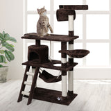 Cat Tree Beastie Scratching Post Pet Scratcher Condo Tower 140cm Dark Brown PaWz