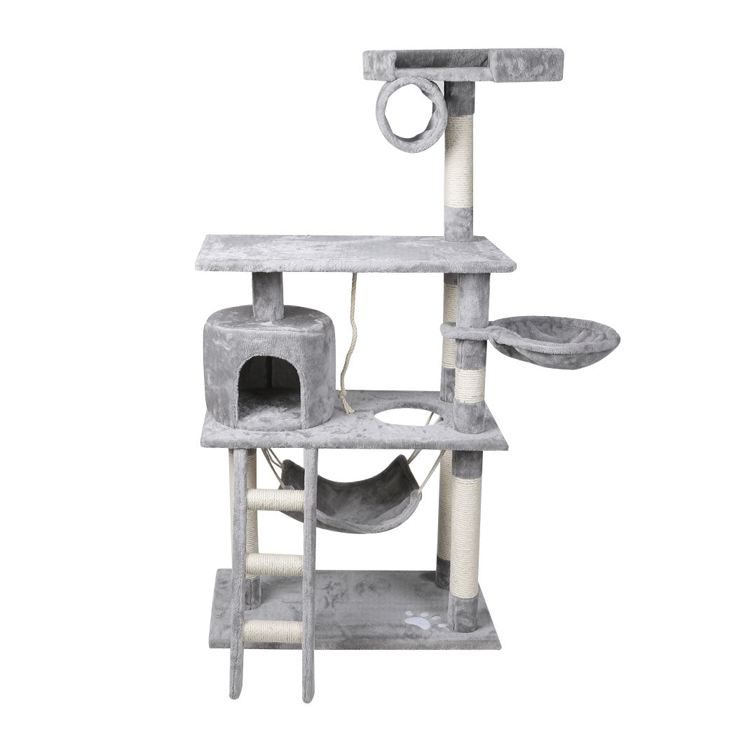 Cat Tree Beastie Scratching Post Pet Scratcher Condo Tower 140cm Grey PaWz