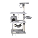 Cat Tree Beastie Scratching Post Pet Scratcher Condo Tower 140cm Grey PaWz
