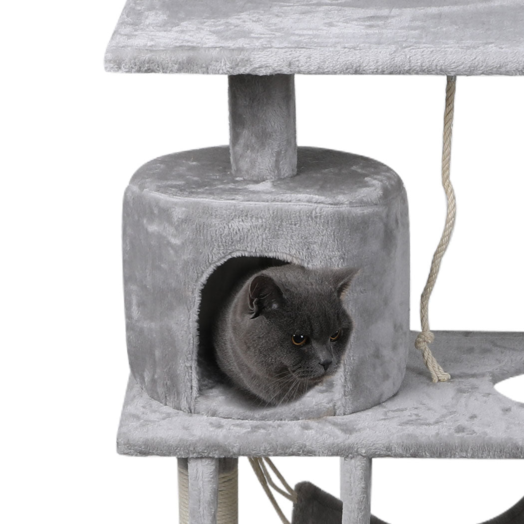 Cat Tree Beastie Scratching Post Pet Scratcher Condo Tower 140cm Grey PaWz
