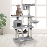Cat Tree Beastie Scratching Post Pet Scratcher Condo Tower 140cm Grey PaWz