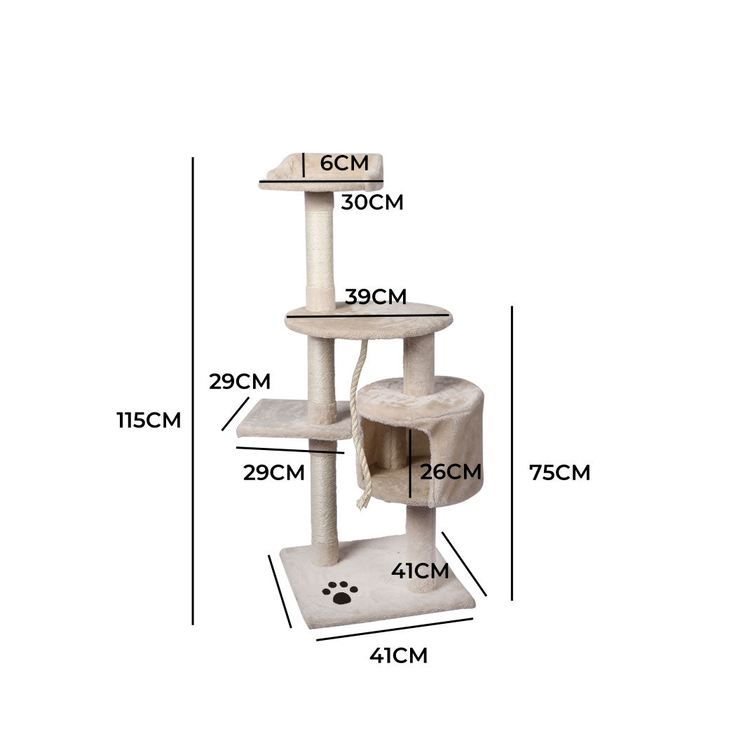 PaWz 1.1M Cat Scratching Post Tree Gym House Condo Furniture Scratcher Tower PaWz