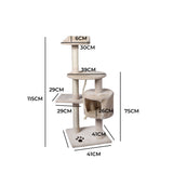 PaWz 1.1M Cat Scratching Post Tree Gym House Condo Furniture Scratcher Tower PaWz
