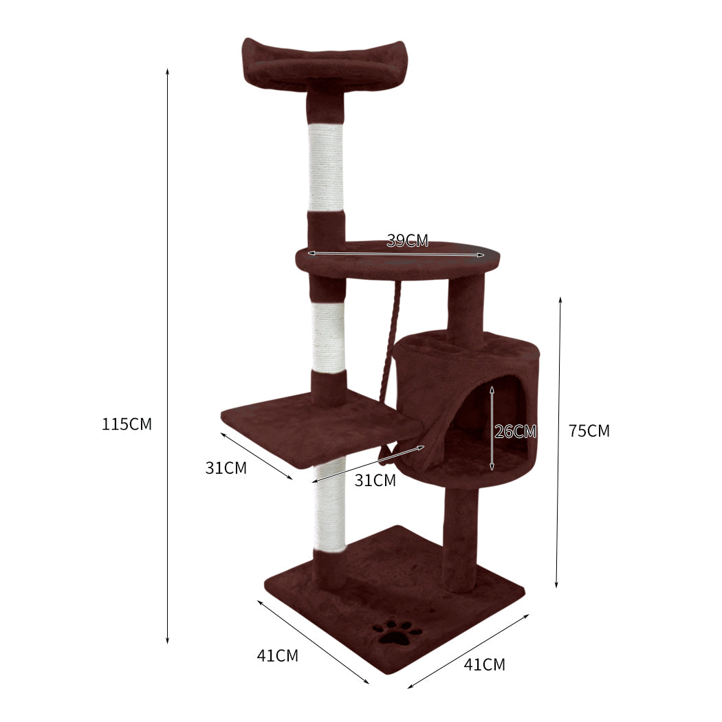 PaWz 1.1M Cat Scratching Post Tree Gym House Condo Furniture Scratcher Tower PaWz