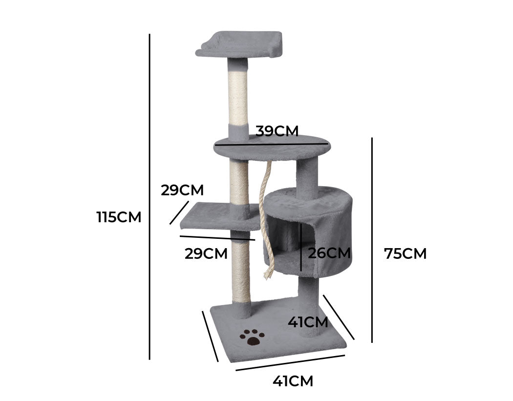 PaWz 1.1M Cat Scratching Post Tree Gym House Condo Furniture Scratcher Tower PaWz