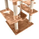 Cat Scratching Post Tree Gym House Condo Furniture Scratcher Pole Brown 183cm PaWz