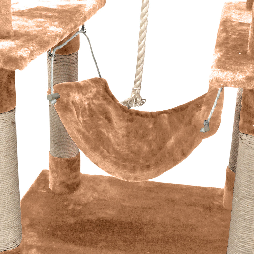 Cat Scratching Post Tree Gym House Condo Furniture Scratcher Pole Brown 183cm PaWz