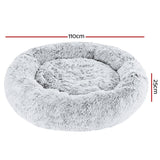 i.Pet Pet bed Dog Cat Calming Pet bed Extra Large 110cm Charcoal Sleeping Comfy Washable i.Pet