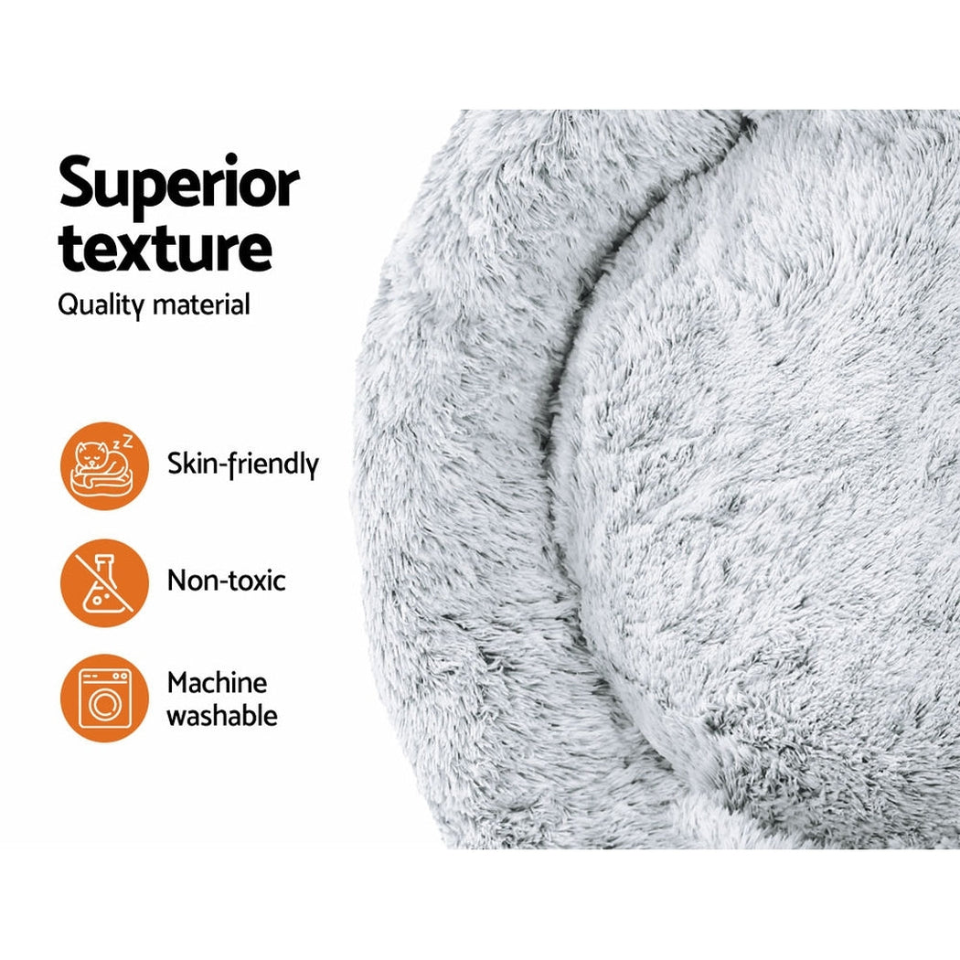 i.Pet Pet bed Dog Cat Calming Pet bed Extra Large 110cm Charcoal Sleeping Comfy Washable i.Pet