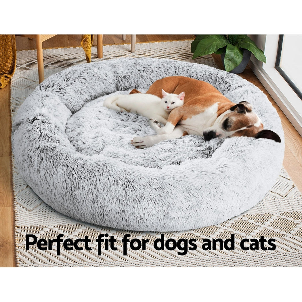 i.Pet Pet bed Dog Cat Calming Pet bed Extra Large 110cm Charcoal Sleeping Comfy Washable i.Pet