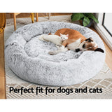 i.Pet Pet bed Dog Cat Calming Pet bed Extra Large 110cm Charcoal Sleeping Comfy Washable i.Pet