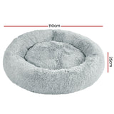 i.Pet Pet bed Dog Cat Calming Pet bed Extra Large 110cm Light Grey Sleeping Comfy Washable i.Pet